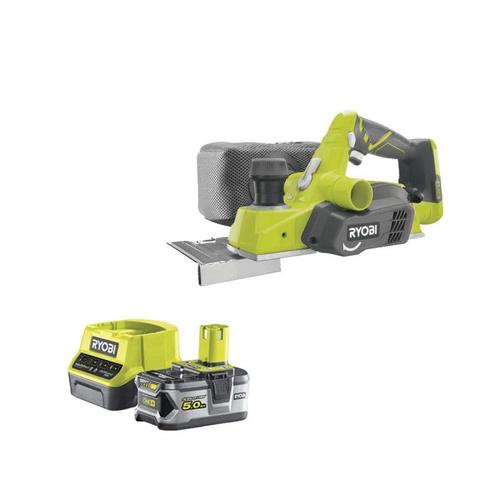 Pack RYOBI rabot 18V One+ 82mm R18PL-0 - 1 batterie 5.0Ah - 1 chargeur rapide 2.0Ah RC18120-150