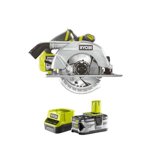 Pack RYOBI Scie circulaire Brushless 18V One+ 60mm R18CS7-0 - 1 batterie 4.0Ah - 1 chargeur rapide 2.0Ah RC18120-140