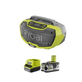 Pack RYOBI Radio d'atelier stéréo 18V One+ R18RH-0 - 1 batterie 5.0Ah - 1 chargeur rapide 2.0Ah RC18120-150