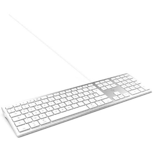 MOBILITY LAB ML304304 - Clavier Design Touch Filaire avec 2 USB pour Mac - AZERTY - Blanc et argenté