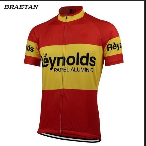 Homme Maillot De Cyclisme France Espagne Vélo Rétro Bleu Vêtements Vêtements De Cyclisme Vêtements De Course Vêtements De Cyclisme Braetan