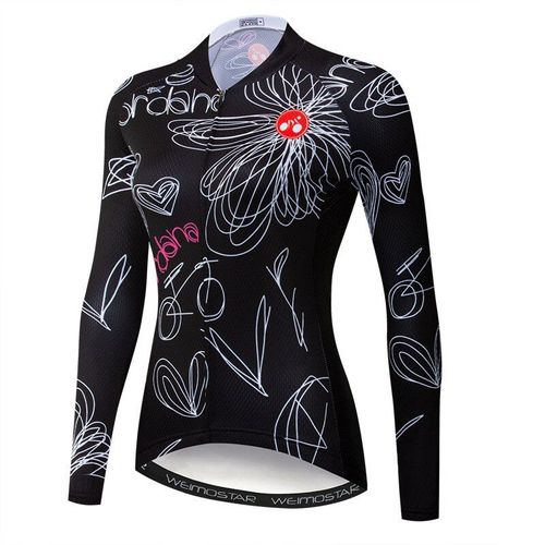 Weimostar Automne Femmes Maillot De Cyclisme À Manches Longues Cycle Usure Séchage Rapide Vélo Vêtements Printemps Vtt Vélo Jersey Veste De Cyclisme