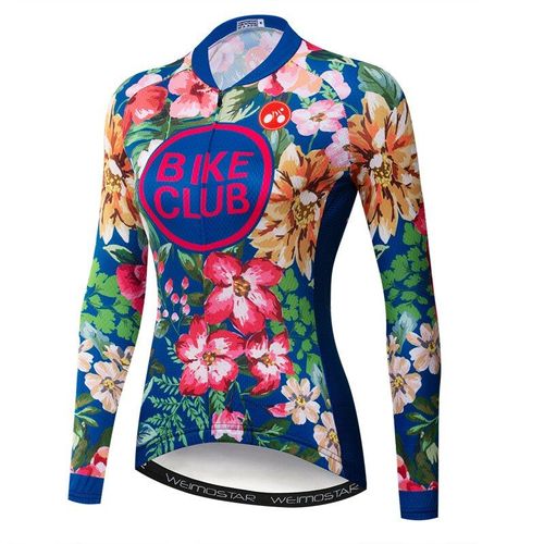Weimostar Automne Femmes Maillot De Cyclisme À Manches Longues Cycle Usure Séchage Rapide Vélo Vêtements Printemps Vtt Vélo Jersey Veste De Cyclisme