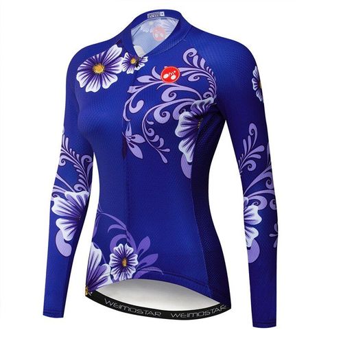 Weimostar Automne Femmes Maillot De Cyclisme À Manches Longues Cycle Usure Séchage Rapide Vélo Vêtements Printemps Vtt Vélo Jersey Veste De Cyclisme