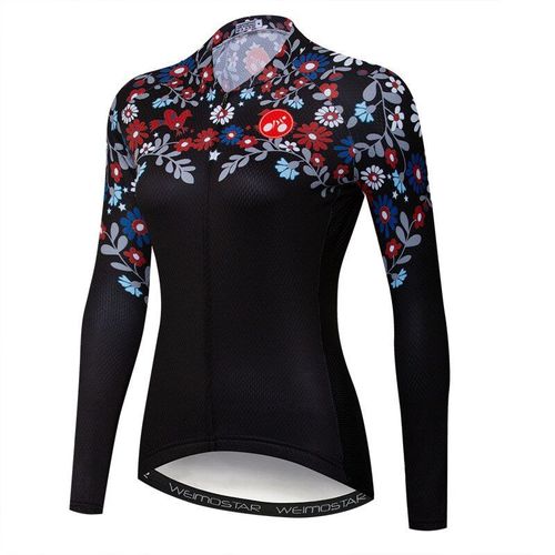 Weimostar Automne Femmes Maillot De Cyclisme À Manches Longues Cycle Usure Séchage Rapide Vélo Vêtements Printemps Vtt Vélo Jersey Veste De Cyclisme