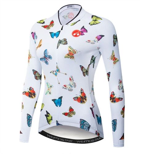 Weimostar Automne Femmes Maillot De Cyclisme À Manches Longues Cycle Usure Séchage Rapide Vélo Vêtements Printemps Vtt Vélo Jersey Veste De Cyclisme