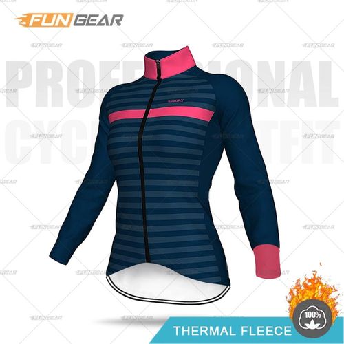Maillot De Cyclisme À Manches Longues Pour Femmes, Veste Polaire Thermique, Shirt De Vélo Pour Dames, Ropa Ciclismo, Entraînement De Vélo, Hiver