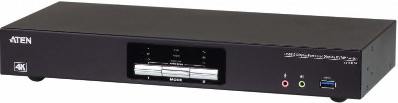 ATEN CS1942DP - Commutateur écran-clavier-souris/audio/USB - 2 x KVM / audio - 2 utilisateurs locaux - de bureau