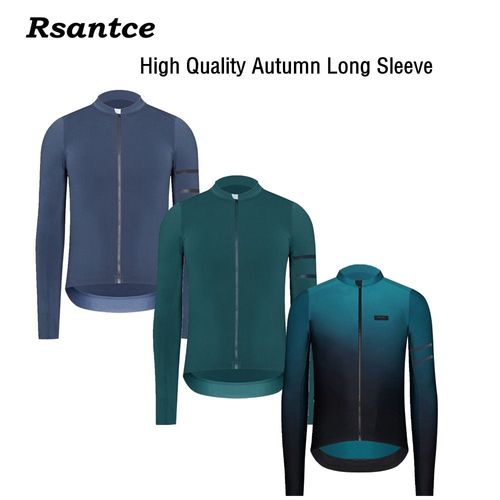Rsantce Nouveau 2021 Pro Équipe Automne Hommes Cyclisme Jersey Vêtements Vélo Vtt Vélo Descente Chemise Porter À Manches Longues Uniforme 20d Pad