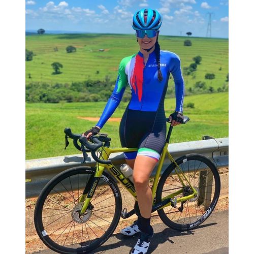 Combinaison De Cyclisme À Manches Longues Pour Femme, Haut De Gamme De Qualité, Triathlon, Réplique