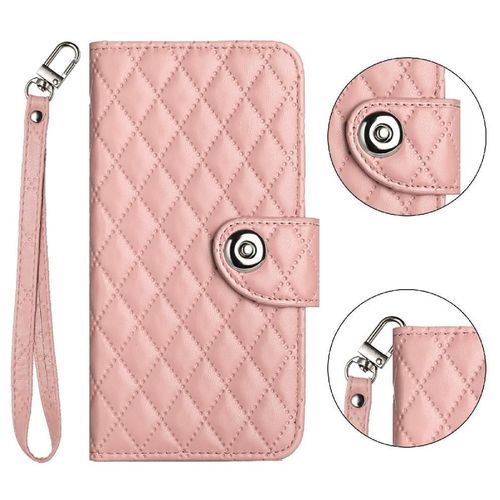 Étui Pour Xiaomi Redmi 12 4g/5g Protection Élégante Antichoc Titulaire De La Carte Portefeuille Couverture Bande De Poignet - Couleur Orange