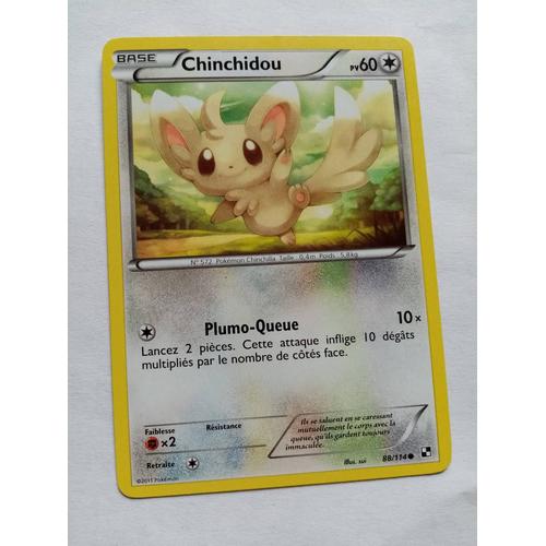 Carte Pokemon Noir et Blanc : Chinchidou 88/114