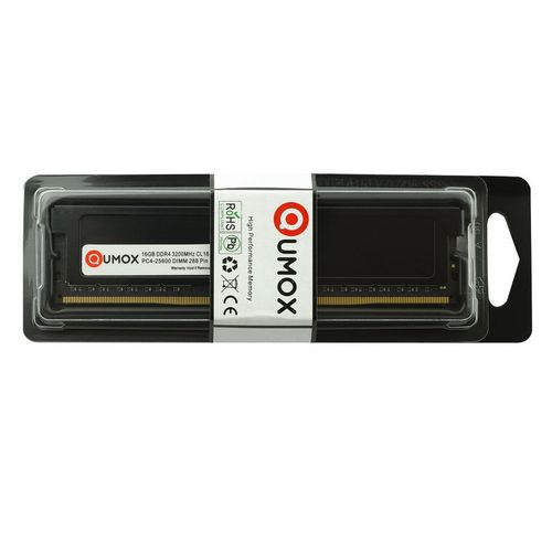QUMOX 16GB DDR4 3200 3200MHz PC4-25600 PC-25600 (288 PIN) DIMM mémoire RAM ordinateur de bureau CL16 1.2V