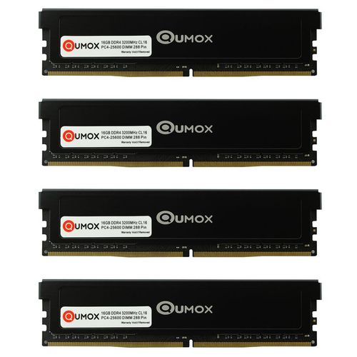 4pcs QUMOX 16GB DDR4 3200 3200MHz PC4-25600 PC-25600 (288 PIN) DIMM mémoire RAM ordinateur de bureau CL16 1.2V