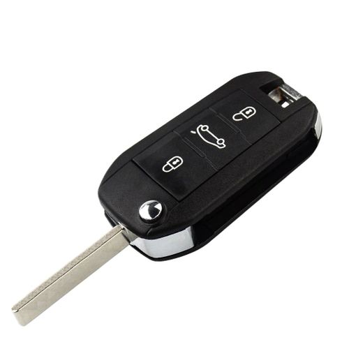 Coque Cle Pour Peugeot 208 308 508 2008 3008 5008 Citroen C4 Cactus C5 C-Elysee - Plip Telecommande 3 Boutons [Phonillico]