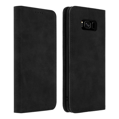 Housse Galaxy S8 Plus Étui Porte-Cartes Fonction Support Coque Silicone Gel Noir