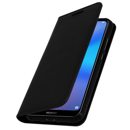 Etui Huawei P20 Lite Housse Cuir Portefeuille Fonction Support - Noir