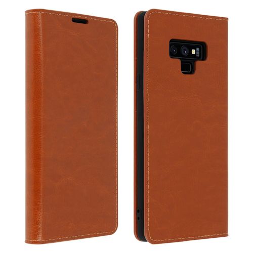 Étui Samsung Galaxy Note 9 Housse Cuir Portefeuille Fonction Support - Camel