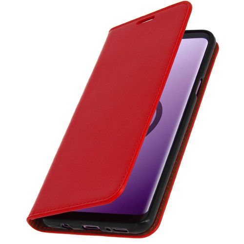 Etui Samsung Galaxy S9 Plus Housse Cuir Portefeuille Fonction Support - Rouge