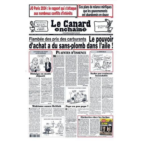 Le Canard Enchainé N° 5267 "Le Pouvoir D'achat A Du Sans-Plomb Dans L' Aile !"