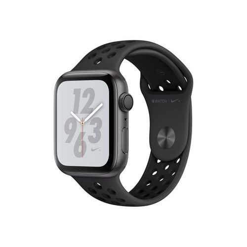 Apple Watch Nike+ Series 4 (Gps) - Boîtier 44 Mm Aluminium Gris Avec Bracelet Sport Nike Anthracite/Noir Taille 140-210 Mm