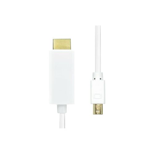 ProXtend - Câble adaptateur - Mini DisplayPort mâle pour HDMI mâle - 5 m - triple blindage - blanc - support 4K30Hz (3840 x 2160)