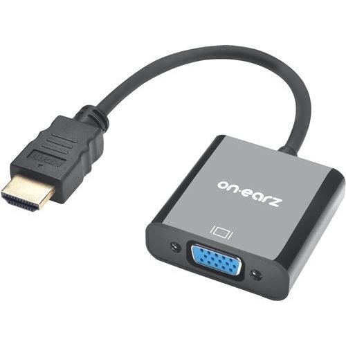 Adaptateur HDMI Mâle Vers VGA Femelle Avec Audio On EARZ MOBILE GEAR Noir