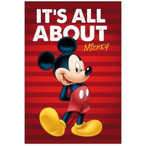 Disney - Mickey - Plaid Polaire Mickey Mouse Couverture Raye