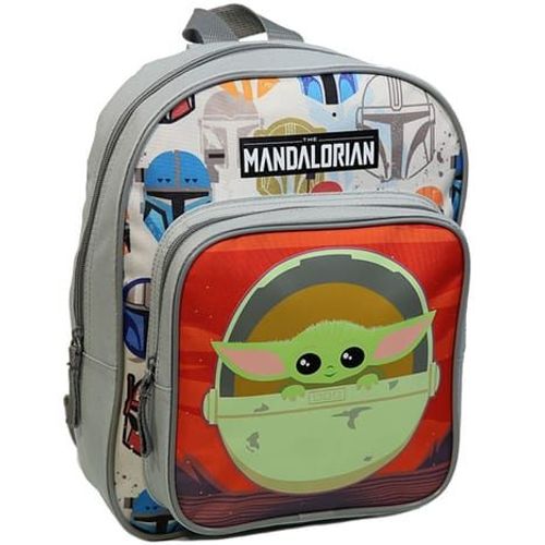 Bagtrotter - Sac À Dos Maternelle 31 Cm Avec Poche Star Wars / The Mandalorian Baby Yoda Gris Bagtrotter