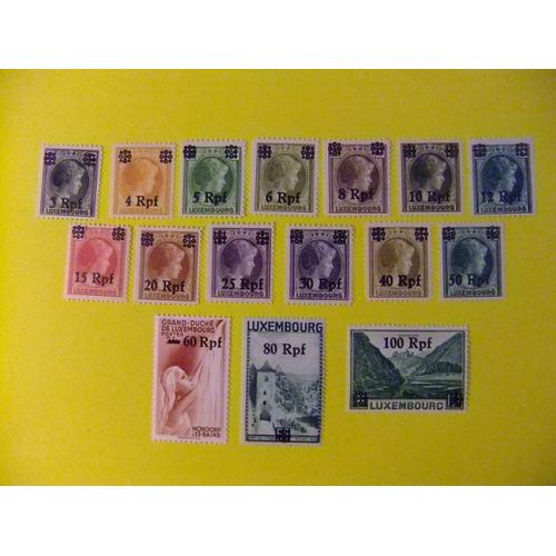 Luxemburgo 1940 Luxembourg - Occupation Allemande Yv 17 / 32 *