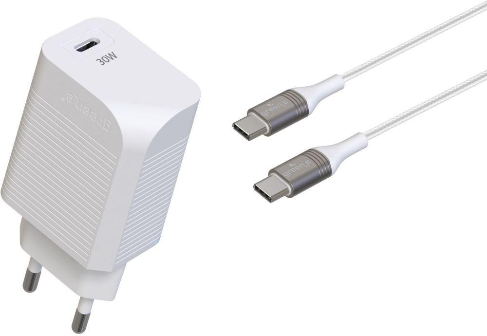 Chargeur USB C GREEN_E USB-C 30W blanc