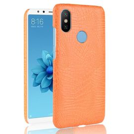 Étui Pour Classique Élégant Xiaomi Mi A2 /Mi 6x Anti Éraflure Housse De Protection Compatibilité Mode Classique D'alligator - Couleur Orange