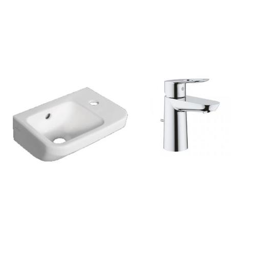 Lave mains Villeroy et Boch Architectura et Robinet lavabo GROHE BauLoop Taille S