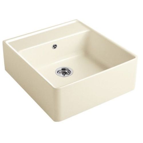 Evier timbre office Villeroy et Boch Tradition Creme CeramicPlus avec vidage automatique