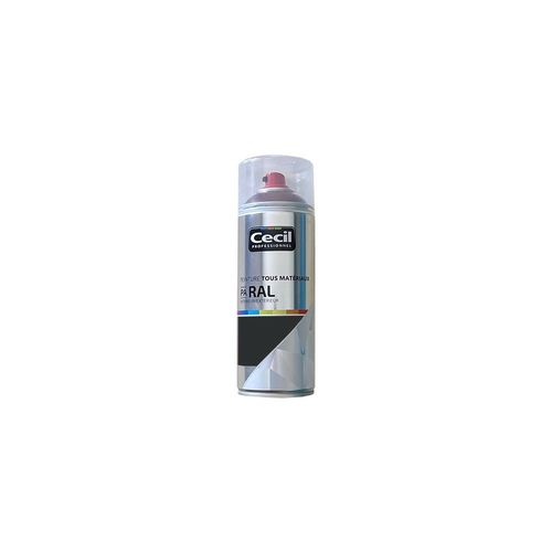 Peinture Aérosol Tous matériaux Cécil Professionnel PA RAL - Brun gris satin (RAL 8019)