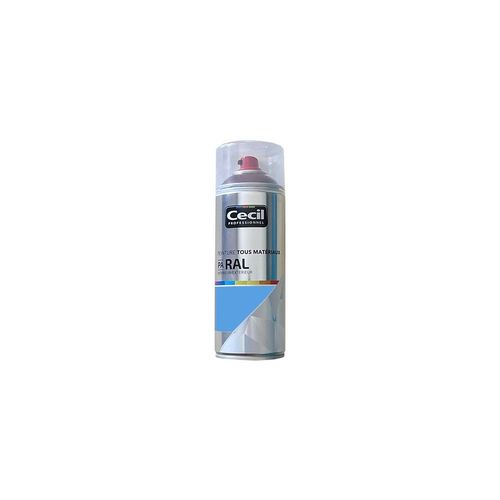 Peinture Aérosol Tous matériaux Cécil Professionnel PA RAL - Bleu clair satin (RAL 5012)