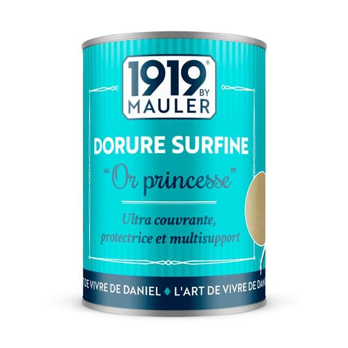 Dorure liquide, peinture dorée OR PRINCESSE - véritable pigment métallique - Intérieur & extérieur multisupports (bois, métal, PVC )