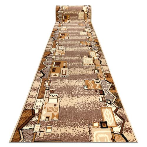 110x100 Cm Tapis De Couloir Bcf Szlaczek Beige 110 Cm