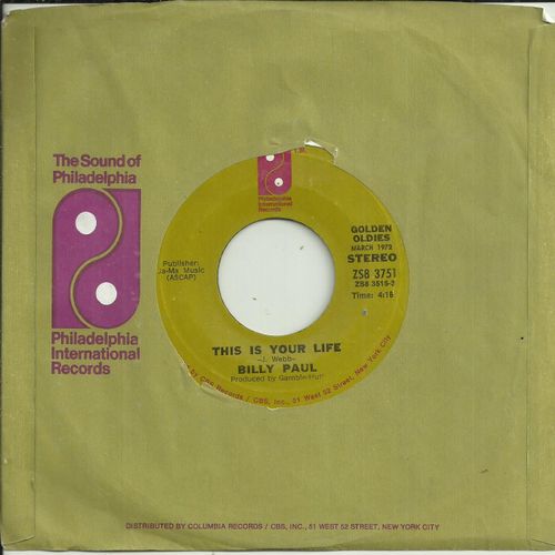 This Is Your Life (J. Webb) 4:16 / Me And Mrs. Jones (K. Gamble - L. Huff - C. Gilbert) 4:42