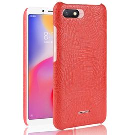 Xiaomi Redmi 6a Étui Pour Classique Élégant Compatibilité Mode Classique D'alligator Anti Éraflure Housse De Protection - Rouge