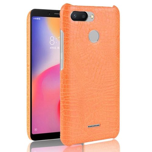 Xiaomi Redmi 6 Étui Pour Classique Élégant Anti Éraflure Mode Classique D'alligator Compatibilité Housse De Protection - Couleur Orange