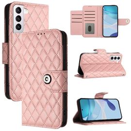 Étui Pour Samsung Galaxy S21 5g Protection Élégante Antichoc Portefeuille Couverture Bande De Poignet Titulaire De La Carte - Couleur Orange