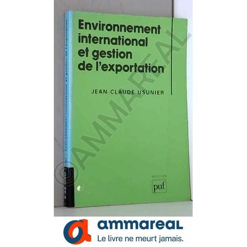 Environnement International Et Gestion De L'exportation (Gestion)