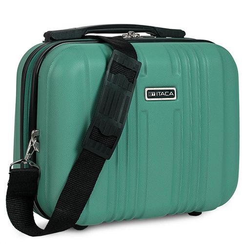 Grand Sac De Voyage En ABS Rigide, Trousse De Toilette. Ruban Pour Chariot À Fermeture À Glissière, Poignée Rétractable Et Sac À Bandoulière. Plusieurs Compartiments. T71535