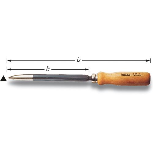 Hazet Grattoir triangulaire - Longueur totale: 315 mm - 821-2