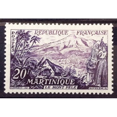 Martinique - Le Mont Pelé - 20f (Impeccable N° 1041) Neuf** Luxe (= Sans Trace De Charnière) - Cote 4,00 - France Année 1955 - Brn83 - N31718