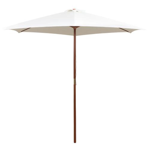 Yueyinnkeji Parasol Avec Poteau En Bois 270 X 270 Cm Blanc Crème Type