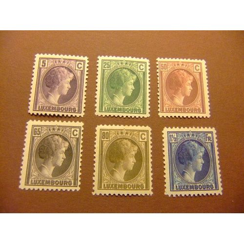 Luxemburgo Luxembourg 1926-28 Grande-Duchesse Charlotte Yv 164-167-172-174-177-181 * Mh (