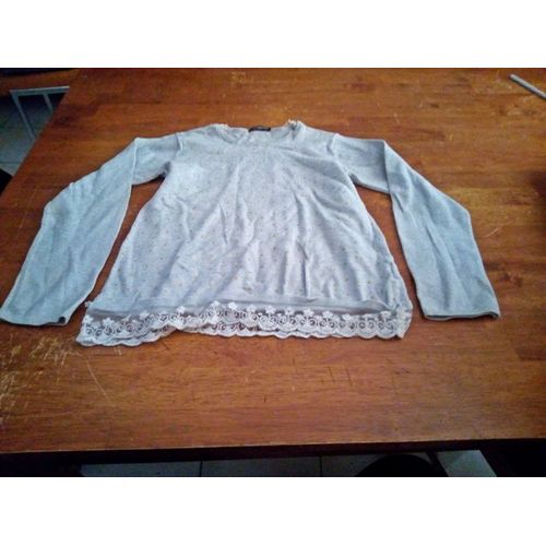 Pull Dentelle Gris In Extenso Taille 12 Ans ..