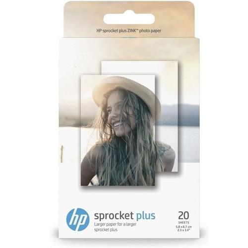 PAPIER PHOTO HP POUR SPROCKET PLUS ET ECLIPSE 5,8 X 8,7 CM 20 FEUILLES